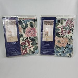(2) Vtg Galleria Home Decor MIRANDA Balloon Valance - Floral